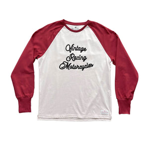 Age Of Glory Heritage LS Tee Ecru Burgundy