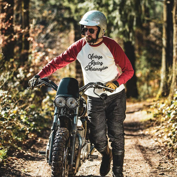 Age Of Glory Heritage LS Tee Ecru Burgundy