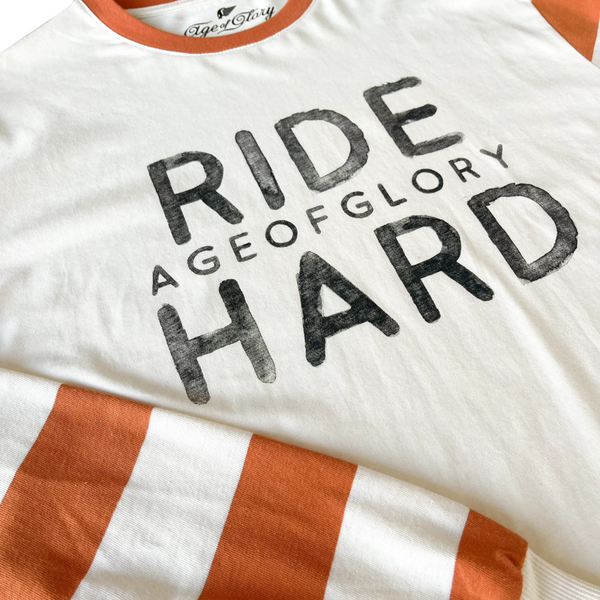 Age Of Glory Ride Hard Tee LS Tee Ecru Rust