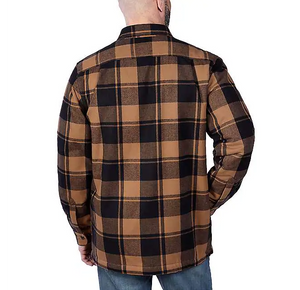 Carhartt Relaxed Fit Flannel Sherpa Lined Shirt Jac TJ4452-M
