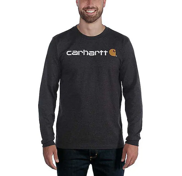 Carhartt Relaxed Fit Heavyweight Long-Sleeve Logo Graphic T-Shirt