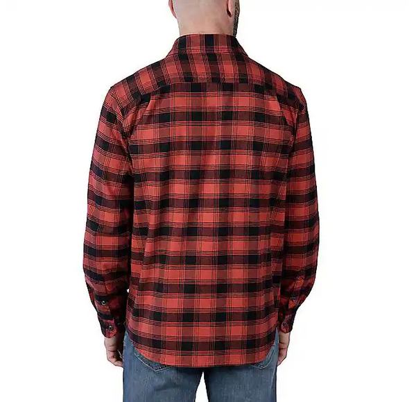 Carhartt Rugged Flex Relaxed Fit Midweight Flannel LS Plaid Shirt TW5945-M