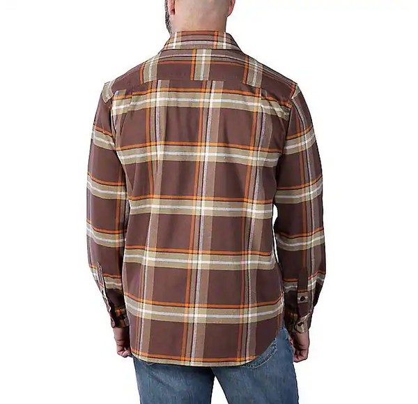 Carhartt Rugged Flex Relaxed Fit Midweight Flannel LS Plaid Shirt TW5945-M