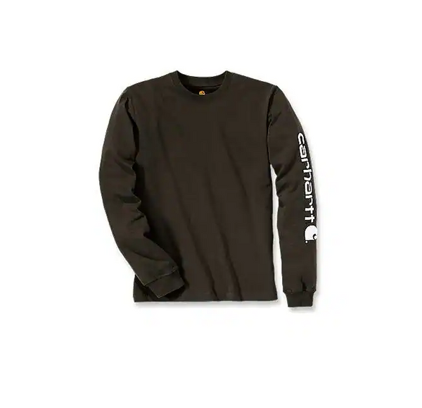 Carhartt Relaxed Fit Heavyweight Long-Sleeve Logo Sleeve Graphic T-Shirt