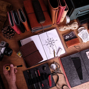 Kalos & Sons Leather Logbook Set A5 with Inserts